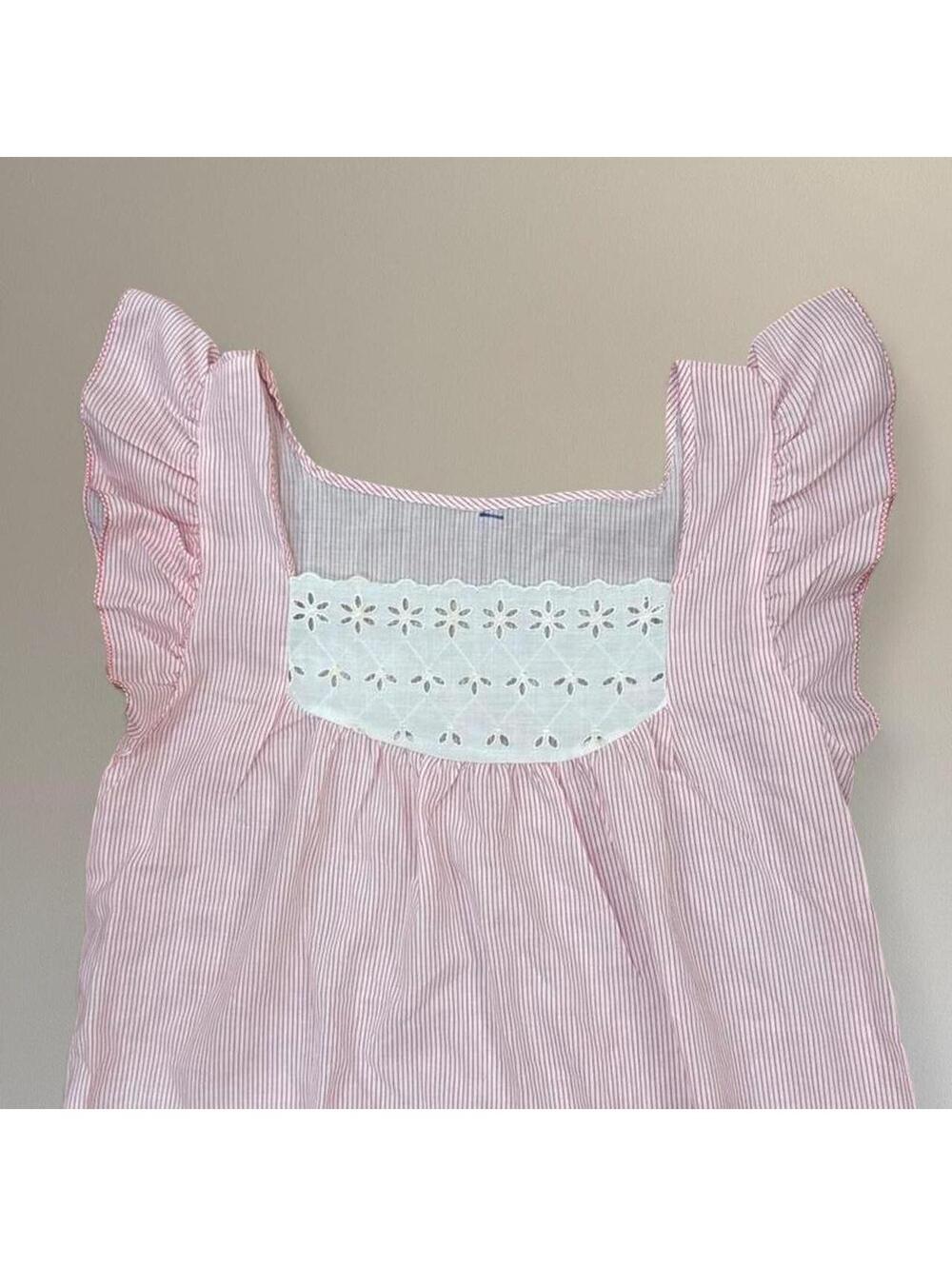 Vintage pinstripe maxi nightgown. - Picture 3 of 6